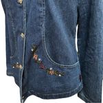 Roxy Jean Jacket with Embroidered Flowers | Vintage |Sz. S | EUC Photo 1