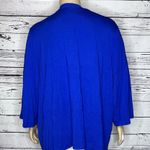 IMAN Global Chic NWT Size 4X Royal Blue Open Front Rayon Knit Cardigan Jacket Photo 2