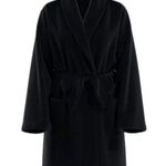 Victoria's Secret  Womens Size M/L Signature Black Plush Pocket Robe Soft Short Photo 10