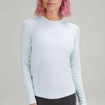 Lululemon Light Baby Blue Ribbed Long Sleeve Top Photo 0