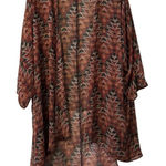 LuLaRoe Womens Kimono Cardigan Sheer Lightweight Aztec Stretch Size L Colorful Photo 0