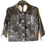 J’Envie New York Crop Black Rain Jacket 6 Linen backing Photo 0
