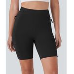 Halara  UltraSculpt™ High Waisted Tummy Control Contrast Lace Biker Shorts M NEW Photo 1