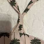 Fancy D Boutique Mini Dress Palm Tree Halter Green Ivory Tan Size M Photo 1