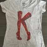 Tultex Kinky Boots TShirt Women’s Large Gray Red ASO Gilmore Girls Rory Lorelai‎ Photo 0