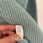 Aerie  mint waffle collared hooded sweater size small Photo 3