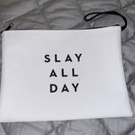 Milly ✨ White Slay All Day Zipper Pouch Photo 0