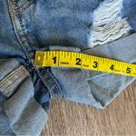 H&M  Divided Distressed Cuffed Denim Shorts Mom Jean Button Fly Medium Wash Blue Photo 13