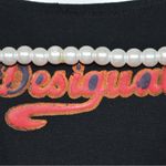 Desigual | Black Dress Floral Beaded No Size Photo 4