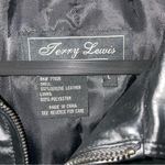 Jerry Lewis L Black Leather Jacket Zipper Collar Size L Photo 3