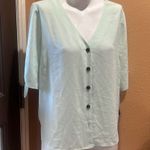 Apt. 9  mint green button up short sleeve shirt nwt Photo 1