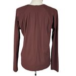 Athleta Small Top Activewear Long Sleeves Stretch Crew Neck Lightweight Maroon Photo 2