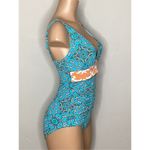 Tommy Bahama New.  aqua and orange one piece swimsuit. Small. Retails $178 Photo 2
