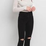 Vervet black distressed raw hem jeans size 28 Photo 0