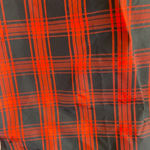 J.Crew Red & Black Silk Short Sleeve Plaid Beaded Neck Blouse Women Sz 2 Photo 5