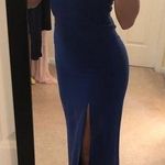 Calvin Klein ROYAL BLUE ONE SHOULDER LONG DRESS 2 Photo 0