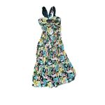 Saylor Starlee Floral Print Maxi Dress Criss Cross Halter Neck Medium Photo 1