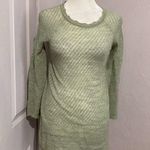 Anthropologie  Moth Lacey 100% Wool Lightweight Sweater Moss Green Size XS Photo 0