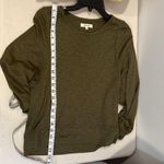 Madewell  Long Sleeve Cropped Crew Neck Top Olive Green EUC Size Medium Photo 6