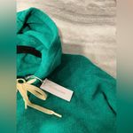 Outerknown NWT  Size S Teal Green Terry Knit Pullover Hoodie Top Kangaroo Pocket Photo 9