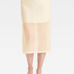 A New Day NWT white/Cream Sheer Midi Skirt from  size 8. Modern contemporary fit Photo 0