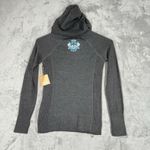 Telluride Sweater Womens XS Gray Blue Graphic Hoodie Knit Neutral Active Outdoor Photo 2