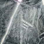Juicy Couture  forever 21 black cropped velour track suit long sleeve sweater sm Photo 4