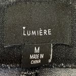 Lumiere Black Washed Denim High Rise Stretch Side Zip Slit Hem Flare Jeans Sz M Size M Photo 3