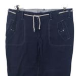 North River Navy Blue Capris with Rope Belt Anchor Buttons Nautical Photo 1