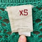Anthropologie Far Away From Close by Anthro. Open Front Knit Cardigan Green Sz XS Photo 4