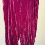 Cider  Crushed Velvet 3xL Pants Wide Leg Fushia Hot‎ Pink Holiday New Year Party Photo 0