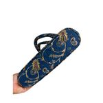 AMERICANA BY SHARIF Blue Floral Fabric Bucket Bag Photo 4