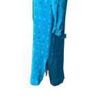 Vintage 100%Silk Midi Shirtdress‎ Women 4 Blue Geometric Shapes Print Retro Photo 9