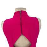 Alice + Olivia Mini Dress Mock Neck Cut-Out Back Zipper Hot Pink Size Medium Photo 7
