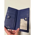 Kate Spade Staci Large Slim Bifold Wallet‎ Purple Womens Leather Photo 8