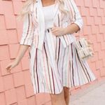 Modcloth Aspiration Creation Pastel Striped A Line Pleated Skirt Sz.L Photo 1