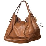 Coach  Madison Carlyle Smooth Leather Hobo Shoulder Bag – Saddle Brown Photo 1