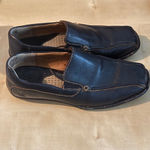 Born Black Leather Loafers Size 6 Handcrafted Comfort Slip Photo 2