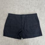 Loft NWT NEW dark wash denim flat front Women’s Shorts Size Photo 2