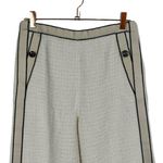 Maje Poppy Piped Cotton Boucle Wide Leg Pants in Ecru size 3/Large Photo 6
