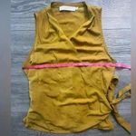 ASTR  The Label Mustard Sleeveless Wrap Top Size XS Work Casual Classic Chic Photo 4
