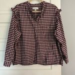 Something Navy  Cropped Flannel Top Photo 0