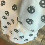 NWOT Better Together women’s skull/ halloween cropped sweatshirt L White Size L Photo 6