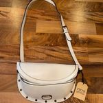 FRYE AND CO Blake Belt Bag Whitecap Leather Studded Crossbody Shoulder Bag NEW White Photo 0
