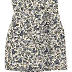 Cotton Candy LA | Blue and White Floral Ruched Peasant Dress | Small Photo 4
