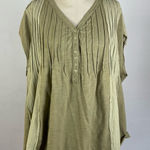 TALULAH  Olive Green Pleated Tunic Photo 0