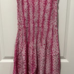 Banana Republic ✨ 100% Silk Sundress Braided Straps Racerback Sz 0 Pink Tie Dye Photo 0
