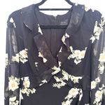 Bardot  Catalina Floral Ruffle Mini Dress‎ Black Sz 8/Medium Photo 2