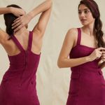 Anthropologie NWT $148  Pink Square-Neck Mini Flap Pockets Back Zip Dress 14 Photo 3