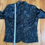 Tapemeasure Black Metallic Floral Embroidered Jacket Size 10 Photo 2